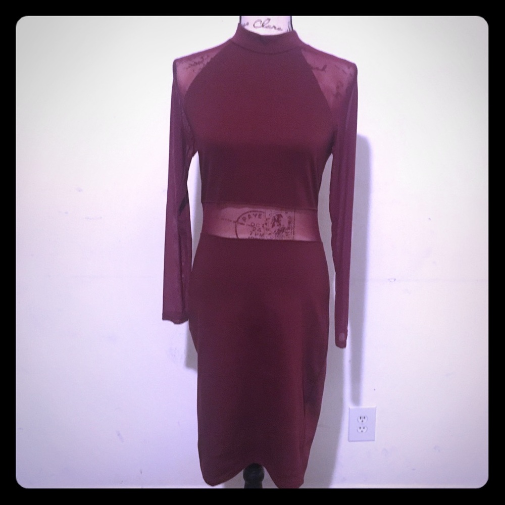 DRESS BURGUNDY